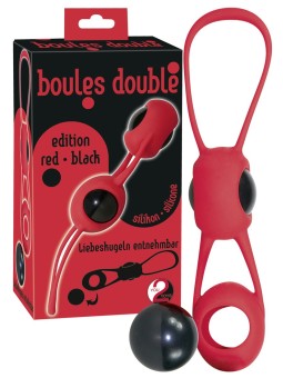 PALLINE DELL'AMORE IN SILICONE \"BOULES DOUBLE\" ROSSO