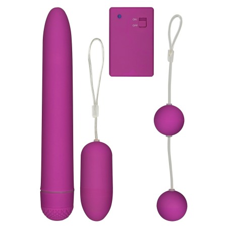 SET VIBRATORE + OVULO WIRELESS + PALLINE \FUNKY FUN\ ROSA