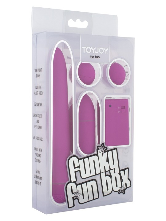 SET VIBRATORE + OVULO WIRELESS + PALLINE \"FUNKY FUN\" ROSA