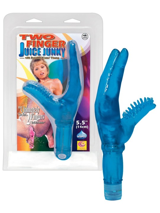 STIMOLATORE VIBRANTE VAGINA E CLITORIDE "TWO FINGER JUICE JUNKY"