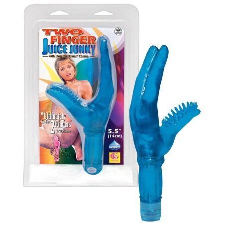 STIMOLATORE VIBRANTE VAGINA E CLITORIDE TWO FINGER JUICE JUNKY