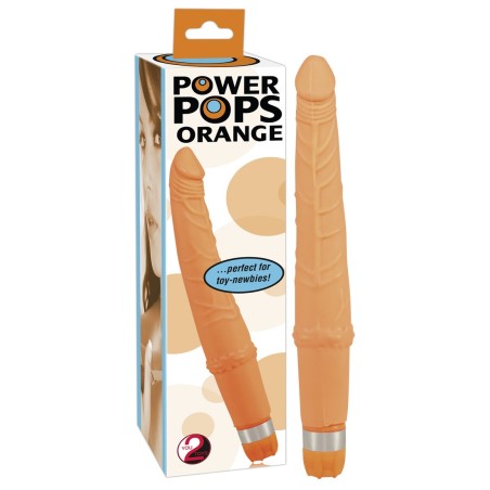 VIBRATORE ANALE REALISTICO \POWER POPS\ ARANCIONE