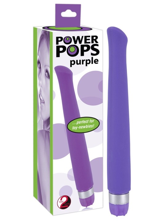 VIBRATORE ANALE \"POWER POPS\" VIOLA - 16 CM