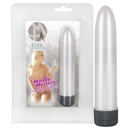 VIBRATORE CLASSICO MANDY MYSTERY BABY VIBE BIANCO PERLA