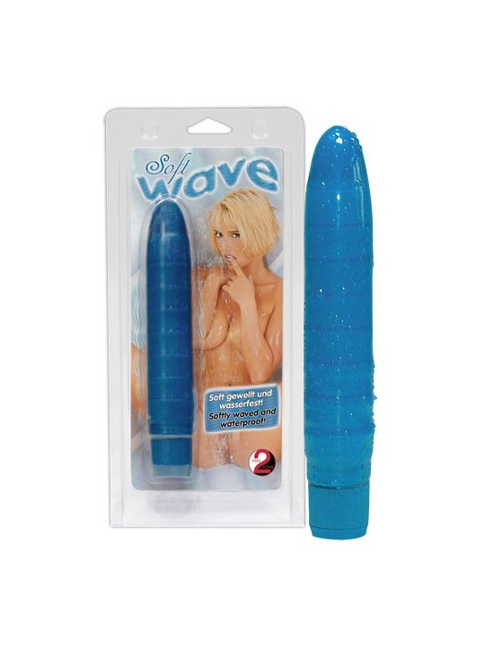 VIBRATORE CLASSICO "SOFT WAVE" BLU - 19 CM