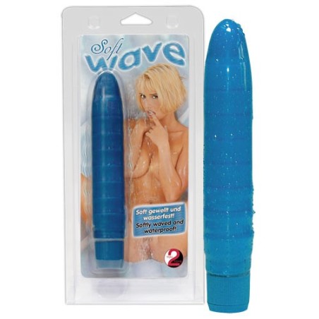 VIBRATORE CLASSICO SOFT WAVE BLU - 19 CM