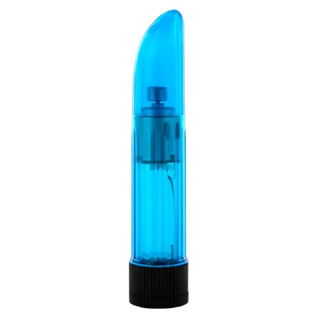 VIBRATORE CLASSICO TRASPARENTE \CRYSTAL CLEAR LADYFINGER\ BLU - 11.5 CM