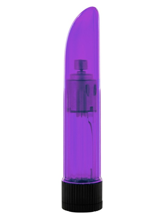 VIBRATORE CLASSICO TRASPARENTE \"CRYSTAL CLEAR LADYFINGER\" VIOLA - 11.5 CM