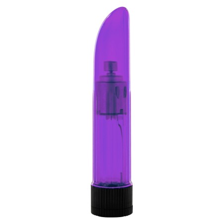 VIBRATORE CLASSICO TRASPARENTE \CRYSTAL CLEAR LADYFINGER\ VIOLA - 11.5 CM