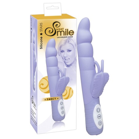 VIBRATORE CON ROTAZIONE E STIMOLAZIONE \FANCY\ VIOLA