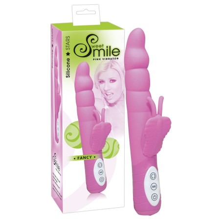 VIBRATORE CON ROTAZIONE E STIMOLAZIONE \FANCY\ ROSA