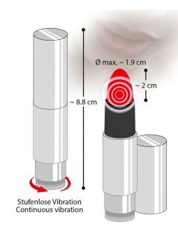 MINI VIBRATORE A FORMA DI ROSSETTO "KISS ME"