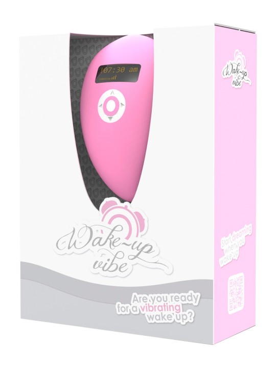 STIMOLATORE CLITORIDE VIBRANTE CON SVEGLIA \"WAKE ME UP\" ROSA