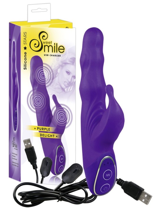 VIBRATORE RABBIT RICARICABILE USB \"PURPLE DELIGHT\"