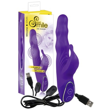 VIBRATORE RABBIT RICARICABILE USB \PURPLE DELIGHT\