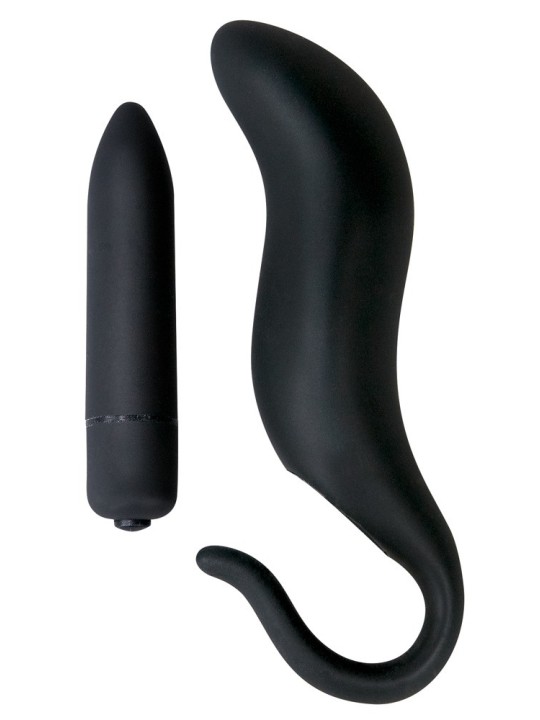 STIMOLATORE ANALE O VAGINALE CON VIBRATORE ESTRAIBILE BLACK VELVETS