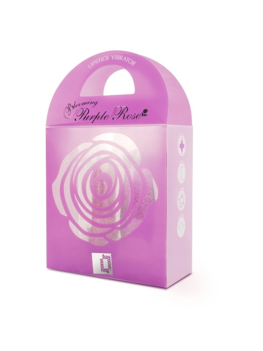 MINI VIBRATORE A FORMA DI ROSSETTO CON ROSA \"BLOOMING ROSE\" VIOLA