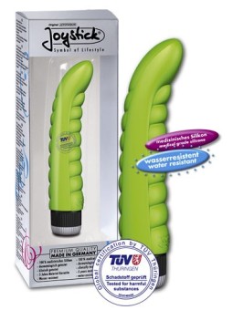 VIBRATORE PUNTO G CON SCANALATURE \"SAILOR\" VERDE - 18 CM