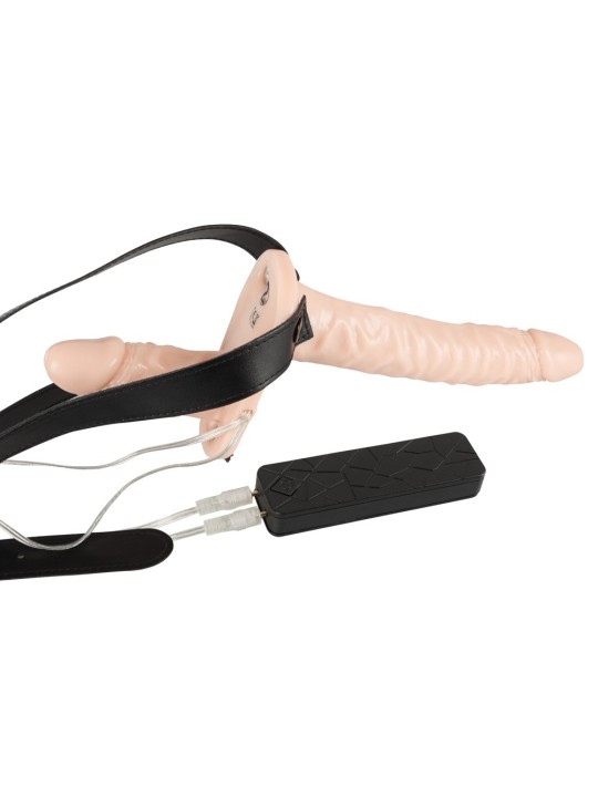 IMBRACATURA CON 2 VIBRATORI INDOSSABILI "STRAP-ON DUO"