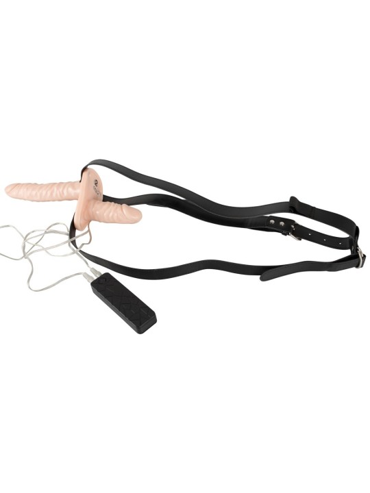 IMBRACATURA CON 2 VIBRATORI INDOSSABILI "STRAP-ON DUO"