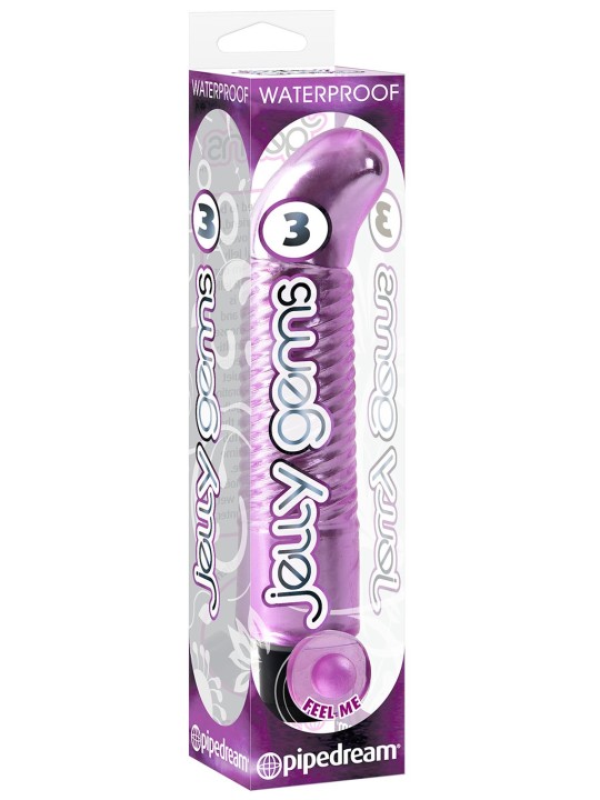 VIBRATORE PUNTO G PIPEDREAM \"JELLY GEMS NO. 3\" VIOLA - 18 CM