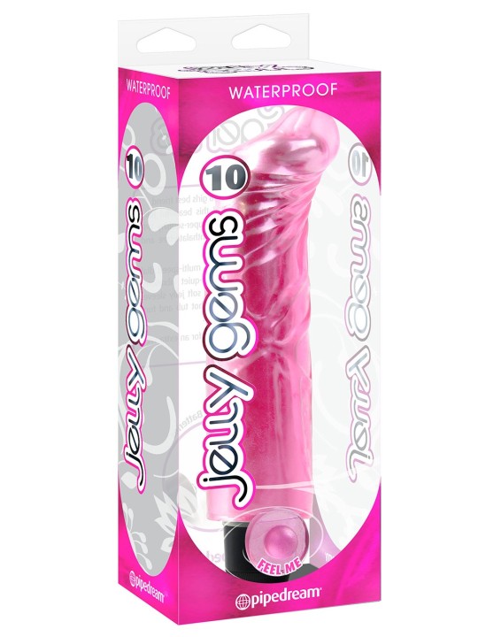 VIBRATORE PIPEDREAM \"JELLY GEMS NO. 10\" ROSA - 19 CM