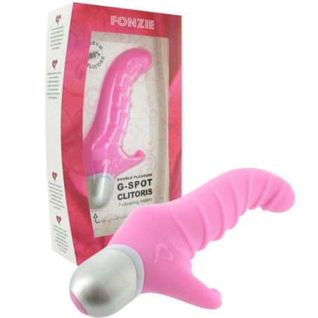 VIBRATORE CON DOPPIA STIMOLAZIONE FEELZTOYS FONZIE ROSA