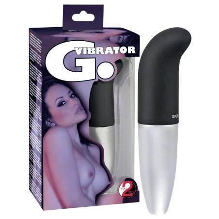 MINI VIBRATORE CON STIMOLAZIONE PUNTO G G. NERO - 13 CM