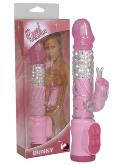 VIBRATORE CON PERLE MASSAGGIANTI E STIMOLATORE CLITORIDE \"PEARL DELIGHT BUNNY\"