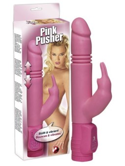 VIBRATORE CON STIMOLATORE CLITORIDEO \"PINK PUSHER\"