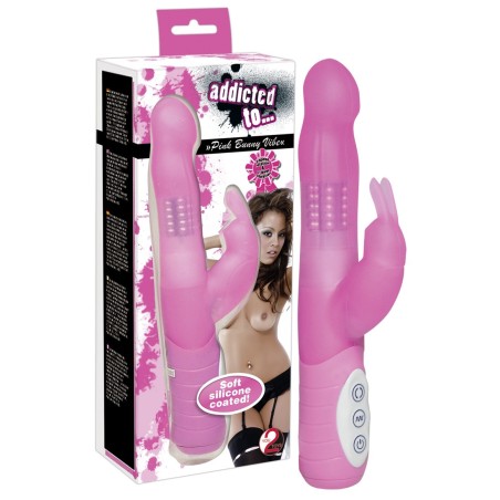 VIBRATORE E STIMOLATORE IN SOFFICE SILICONE ADDICTED TO VIBE ROSA