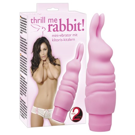 MINI VIBRATORE CON STIMOLATORE CLITORIDEO \THRILL ME RABBIT\