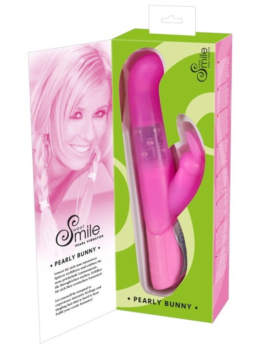 VIBRATORE E STIMOLATORE CLITORIDEO "BUNNY PEARL" ROSA