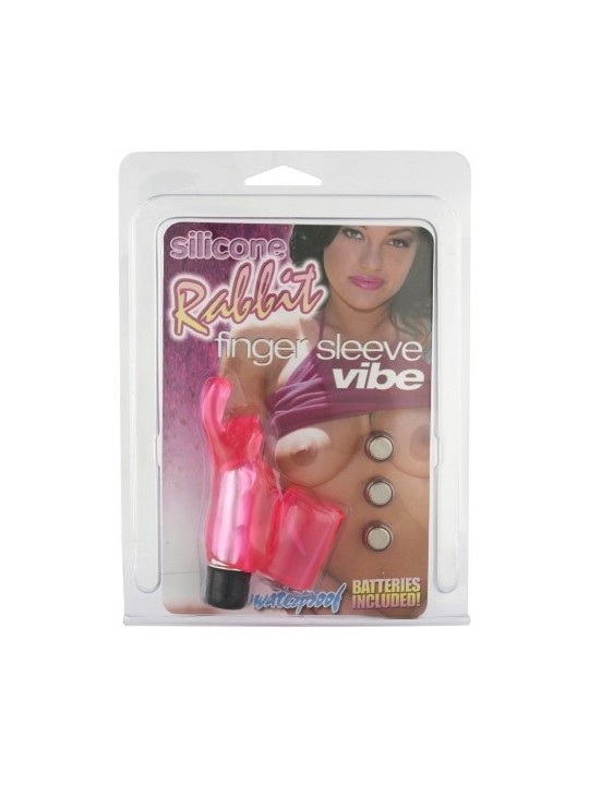 VIBRATORE FINGER CON STIMOLATORE CLITORIDE "RABBIT VIBE"