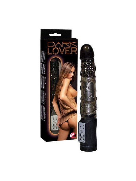 VIBRATORE CON ROTAZIONE E PERLE STIMOLANTI "DARK LOVER"