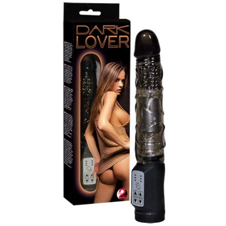 VIBRATORE CON ROTAZIONE E PERLE STIMOLANTI DARK LOVER