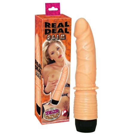 VIBRATORE REALISTICO REAL DEAL \SLIM\ - 19.5 CM