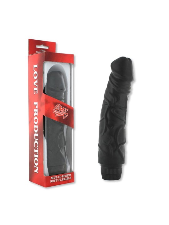 VIBRATORE REALISTICO "PERFECT PLEASURES" NERO - 22 CM