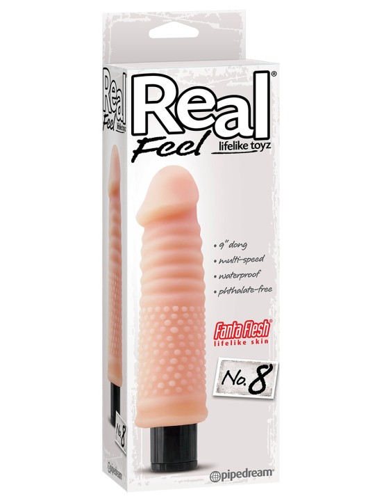 VIBRATORE REALISTICO "REAL FEEL LIFELIKE 8" CARNE - 23 CM