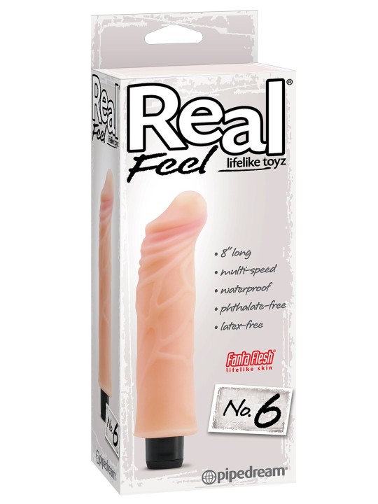 VIBRATORE REALISTICO "REAL FEEL LIFELIKE 6" CARNE - 20 CM