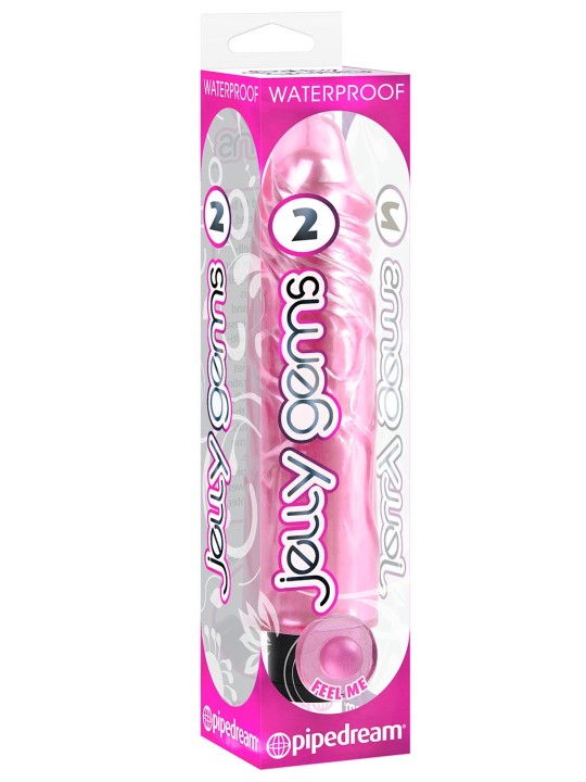 VIBRATORE REALISTICO PIPEDREAM \"JELLY GEMS NO. 2\" ROSA - 16.5 CM