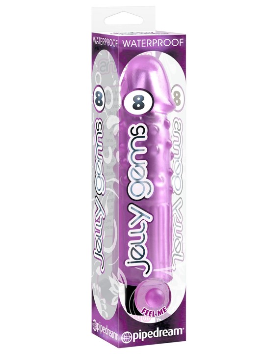 VIBRATORE REALISTICO PIPEDREAM \"JELLY GEMS NO. 8\" VIOLA - 19 CM