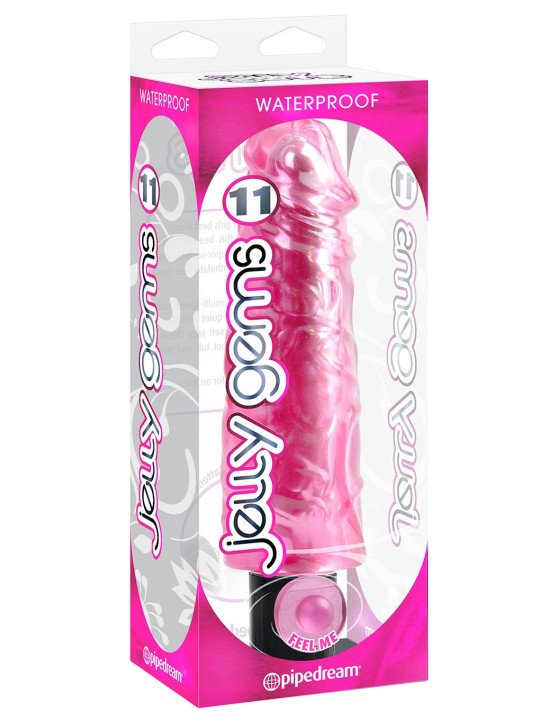 VIBRATORE REALISTICO PIPEDREAM \"JELLY GEMS NO. 11\" ROSA - 23 CM