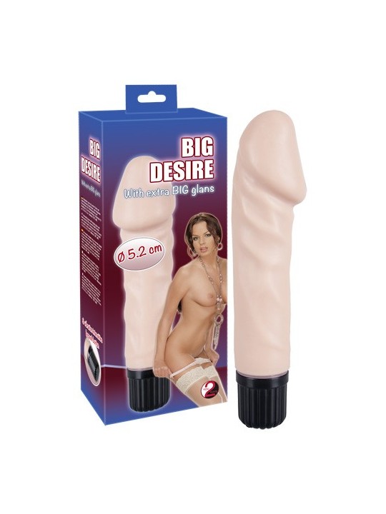 VIBRATORE REALISTICO CON GLANDE ENORME \"BIG DESIRE\" - 23 CM