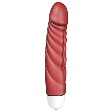 VIBRATORE REALISTICO CON RILIEVI AD ONDA \MR. PERFECT\ ROSSO - 18 CM