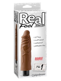 VIBRATORE REALISTICO \"REAL FEEL LIFELIKE 1\" BROWN - 20 CM