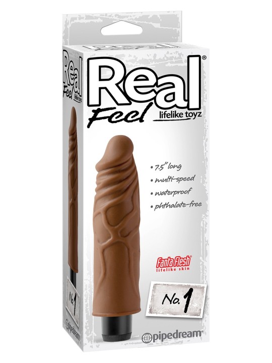 VIBRATORE REALISTICO \"REAL FEEL LIFELIKE 1\" BROWN - 20 CM