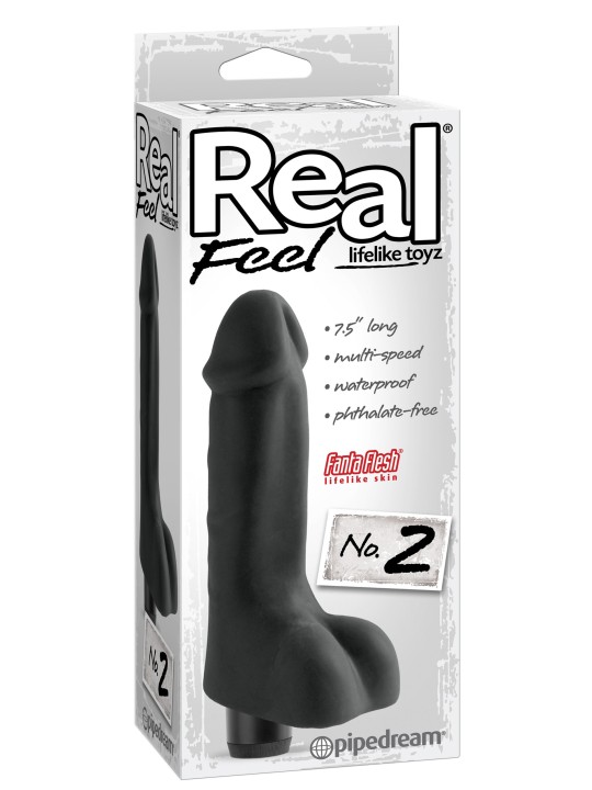 VIBRATORE REALISTICO \"REAL FEEL LIFELIKE 2\" NERO - 20 CM