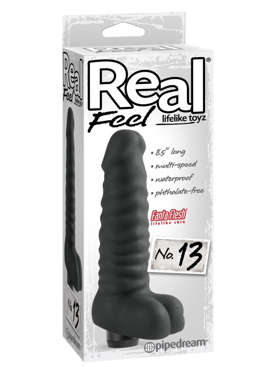 VIBRATORE REALISTICO \"REAL FEEL LIFELIKE 13\" NERO - 21.6 CM