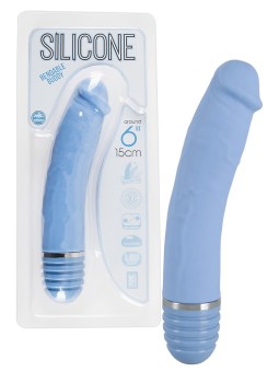 VIBRATORE IN SILICONE 10 RITMI \BENDABLE BUDDY\ BLU - 15 CM